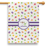Girls Space Themed 28" House Flag - Single Sided (Personalized)