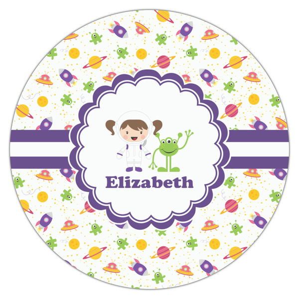 Girls Space Themed Icing Circle - Large - Single