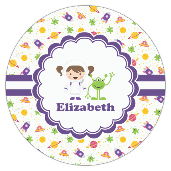 Girls Space Themed Icing Circle - Small - Single