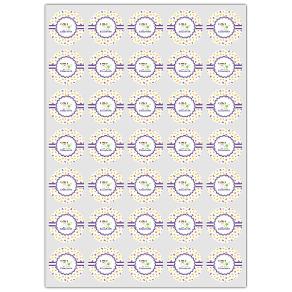 Girls Space Themed Icing Circle - XSmall - Set of 35