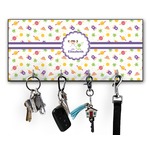 Girls Space Themed Key Hanger w/ 4 Hooks w/ Graphics and Text