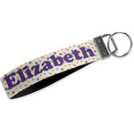 Girls Space Themed Webbing Keychain Fob - Large (Personalized)