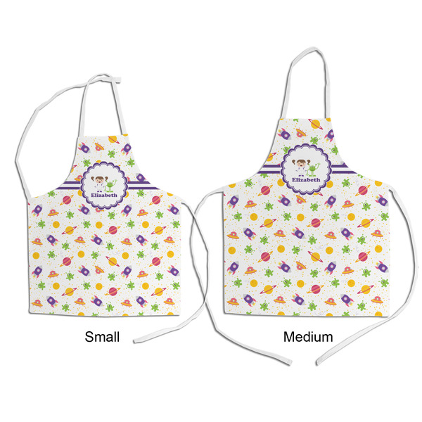 Girls Space Themed Kid's Aprons - Comparison