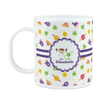 Girls Space Themed Plastic Kids Mug (Personalized)