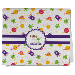 Girls Space Themed Kitchen Towel - Poly Cotton w/ Name or Text