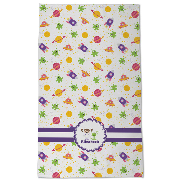 Girls Space Themed Kitchen Towel - Poly Cotton - Full Front