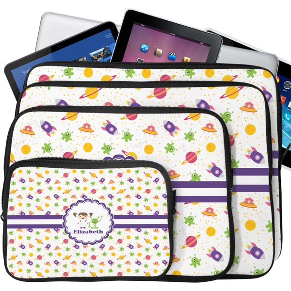 Girls Space Themed Laptop Case Sizes