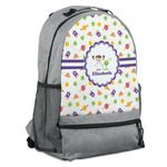 Girls Space Themed Backpack - Grey (Personalized)