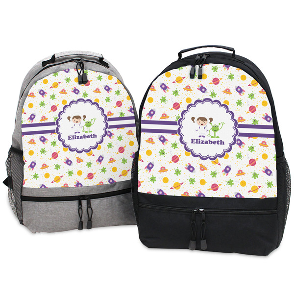 Girls Space Themed Large Backpacks - Both