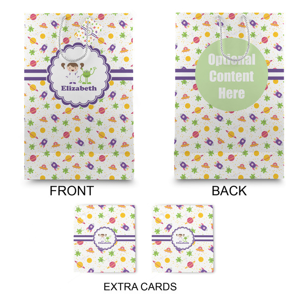 Girls Space Themed Large Gift Bag - Approval