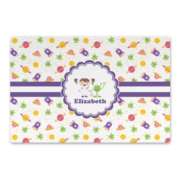 Custom Girls Space Themed Large Rectangle Car Magnet (Personalized)