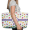 Girls Space Themed Large Rope Tote Bag - In Context View
