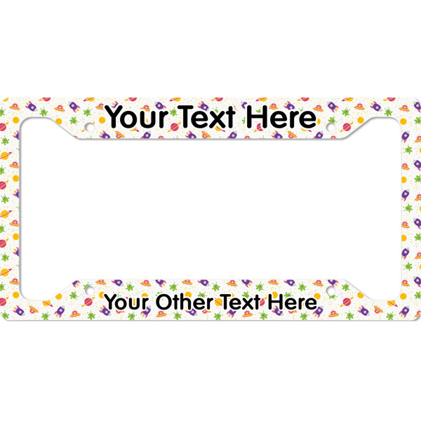 Custom Girls Space Themed License Plate Frame (Personalized)