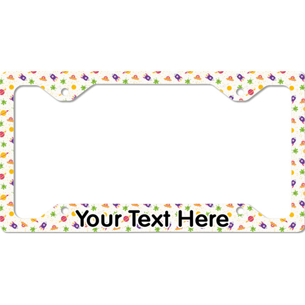 Custom Girls Space Themed License Plate Frame - Style C (Personalized)