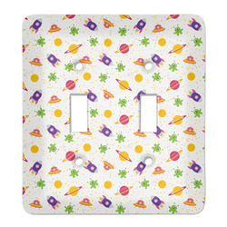 Girls Space Themed Light Switch Cover (2 Toggle Plate)