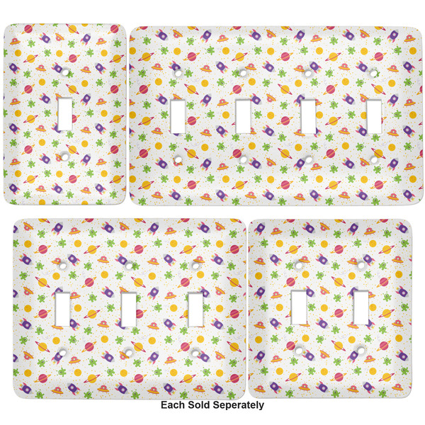 Girls Space Themed Light Switch Covers all sizes