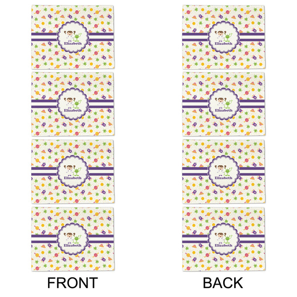 Girls Space Themed Linen Placemat - APPROVAL Set of 4 (double sided)