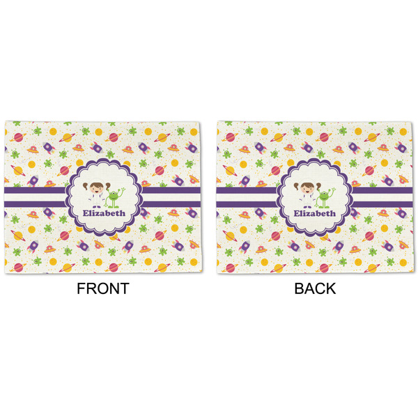 Girls Space Themed Linen Placemat - APPROVAL (double sided)