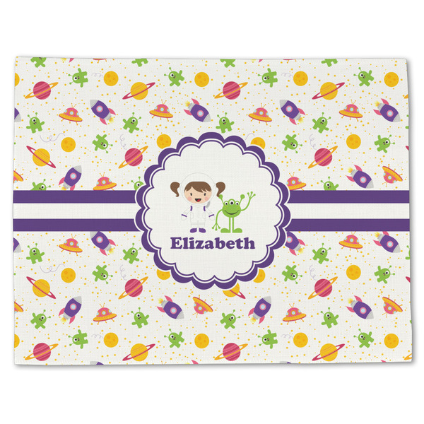 Girls Space Themed Linen Placemat - Front