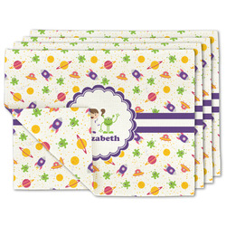 Girls Space Themed Linen Placemat w/ Name or Text