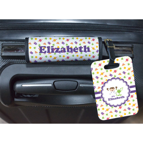 Girls Space Themed Luggage Wrap & Tag