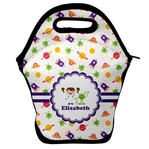 Custom Girls Space Themed Lunch Bag w/ Name or Text