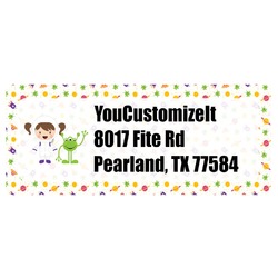 Girls Space Themed Return Address Labels (Personalized)