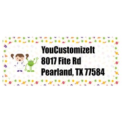 Girls Space Themed Return Address Labels (Personalized)