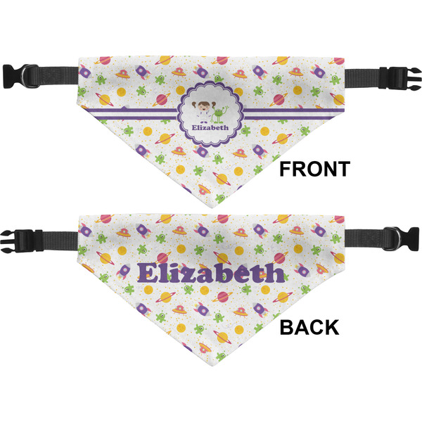 Girls Space Themed Medium Dog Bandana Approval