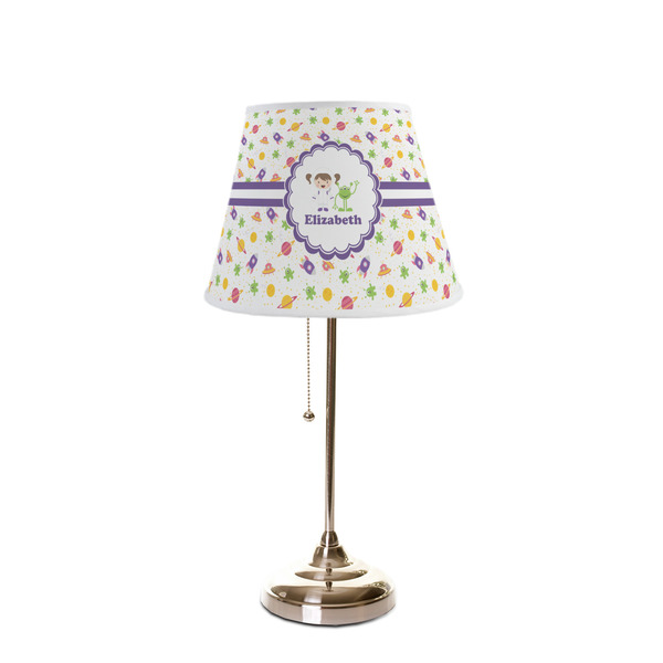 Girls Space Themed Poly Film Empire Lampshade - On Stand