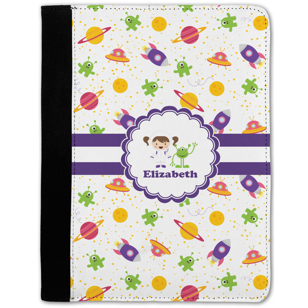 Custom Girls Space Themed Notebook Padfolio - Medium w/ Name or Text