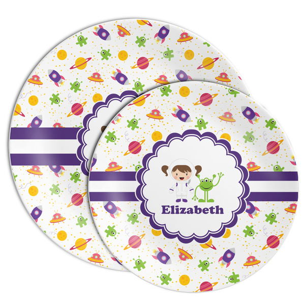 Girls Space Themed Melamine Plates - PARENT/MAIN