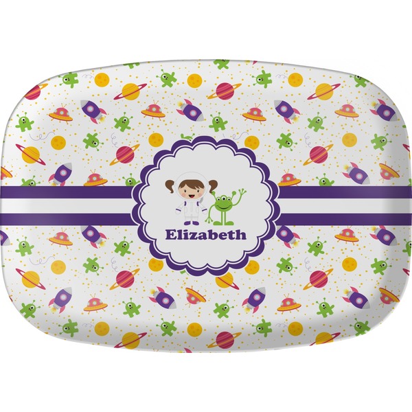 Custom Girls Space Themed Melamine Platter (Personalized)