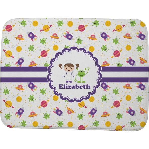 Custom Girls Space Themed Memory Foam Bath Mat - 48"x36" (Personalized)