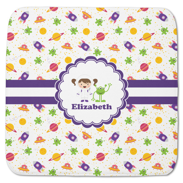 Custom Girls Space Themed Memory Foam Bath Mat - 48"x48" (Personalized)