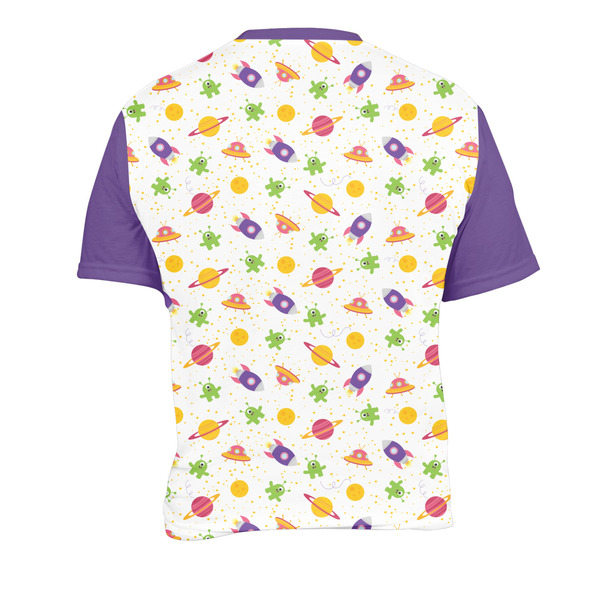 Girls Space Themed Men's Crew Neck T Shirt Medium - Back