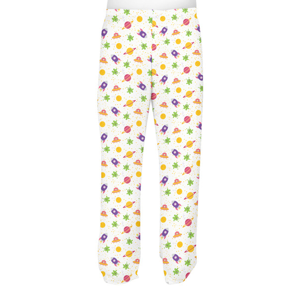 Girls Space Themed Men's Pjs Back - on model