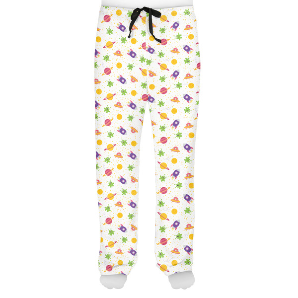 Girls Space Themed Men's Pjs Front - on model