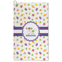 Girls Space Themed Microfiber Golf Towel - Large (Personalized)
