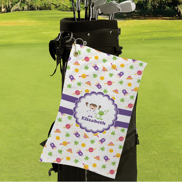 Girls Space Themed Microfiber Golf Towels - Small - LIFESTYLE