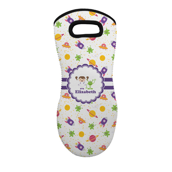 Custom Girls Space Themed Neoprene Oven Mitt w/ Name or Text