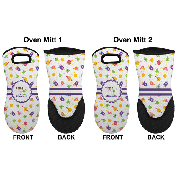 Girls Space Themed Neoprene Oven Mitt - Set of 2 - Approval