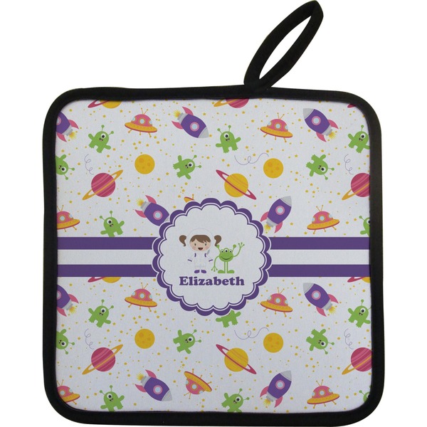 Girls Space Themed Neoprene Pot Holder