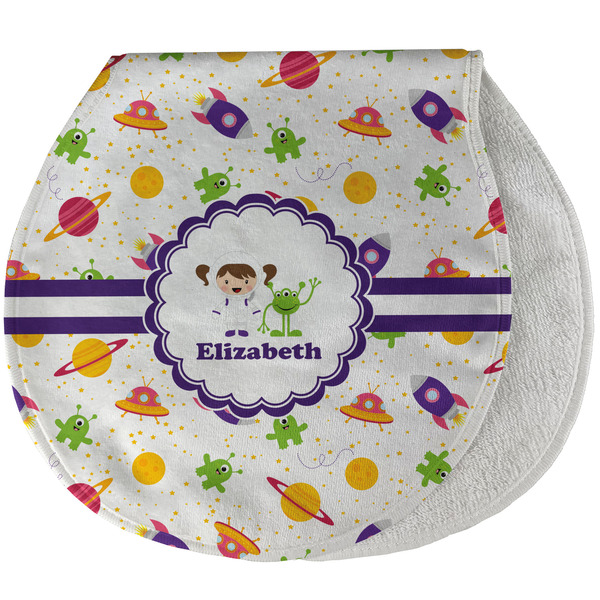 Custom Girls Space Themed Burp Pad - Velour w/ Name or Text