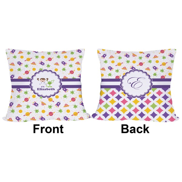 Girls Space Themed Outdoor Pillow - 20x20