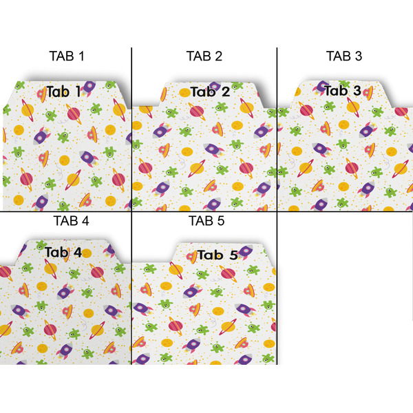 Girls Space Themed Page Dividers - Set of 5 - Approval
