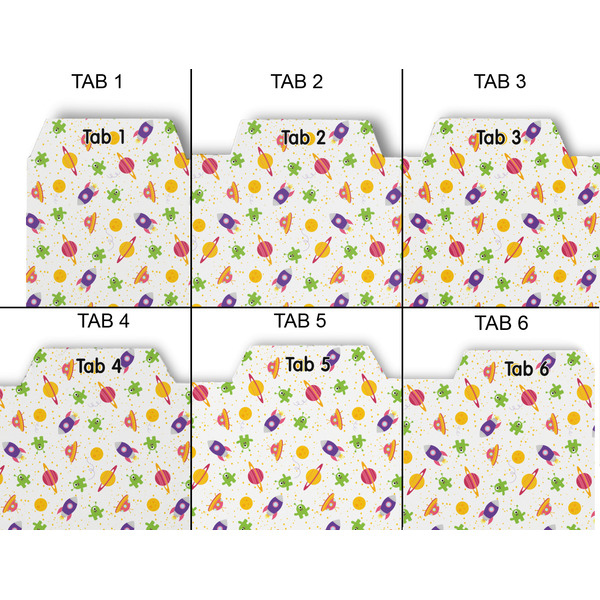 Girls Space Themed Page Dividers - Set of 6 - Approval