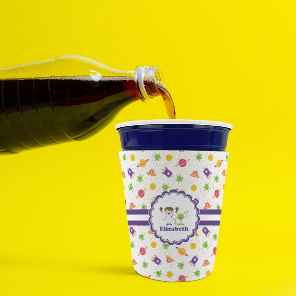 Girls Space Themed Party Cup Sleeves - without bottom - Lifestyle
