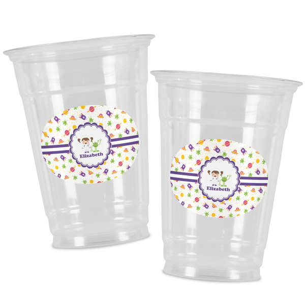 Girls Space Themed Party Cups - 16oz - Alt View