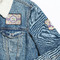 Girls Space Themed Patches Lifestyle Jean Jacket Detail